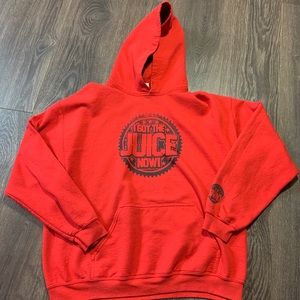 Red Cropped Hoodie